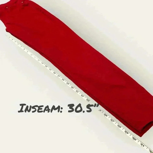 Blue Spice Women's Juniors Size 3 Straight Leg Skinny Red Jeans - Picture 9 of 12